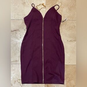 Haute Monde Strapless Plum Dress